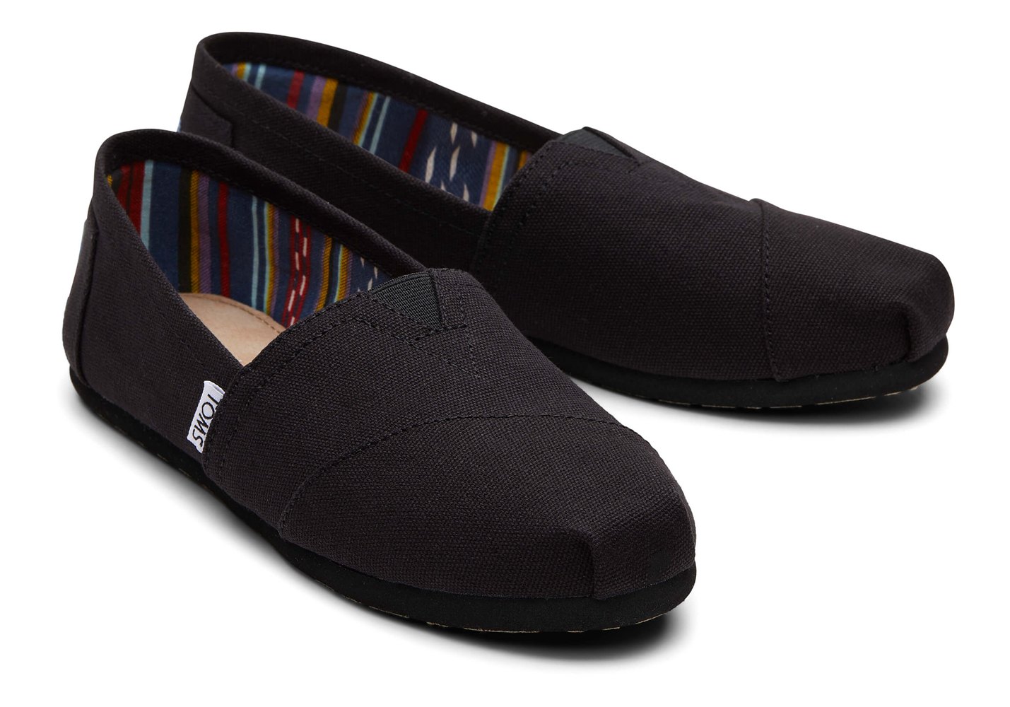 Toms Espadryle Damskie Czarne - Alpargata Płócienne - 03QIJYSLC